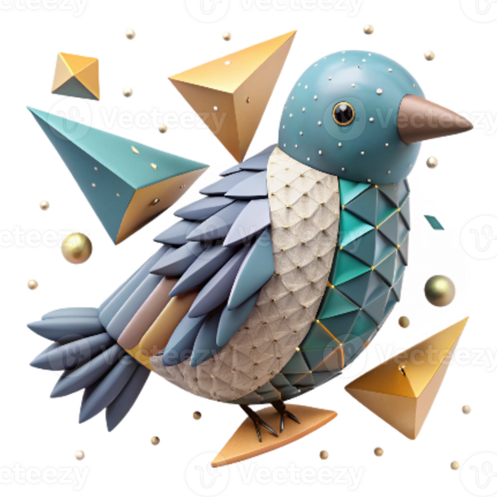 beautiful abstract Geometric Bird Pattern Repeating Design Cutout high resolution png