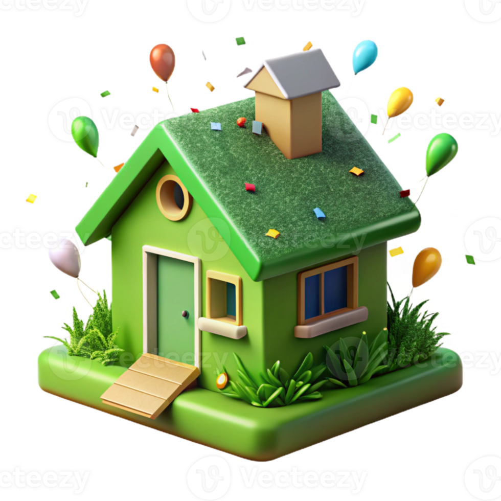 elegant minimalist Eco Friendly House with Solar Panels Cutout premium png