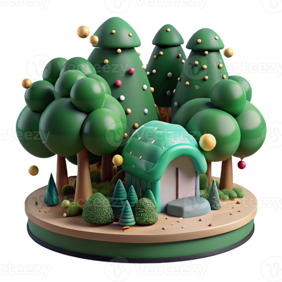 beautiful abstract Dark Green Trees and Hedgerows on Farm Cutout detailed png