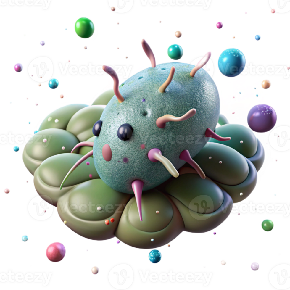 magnificent vintage Dying Plankton Due to Ocean Acidification Isolated original png