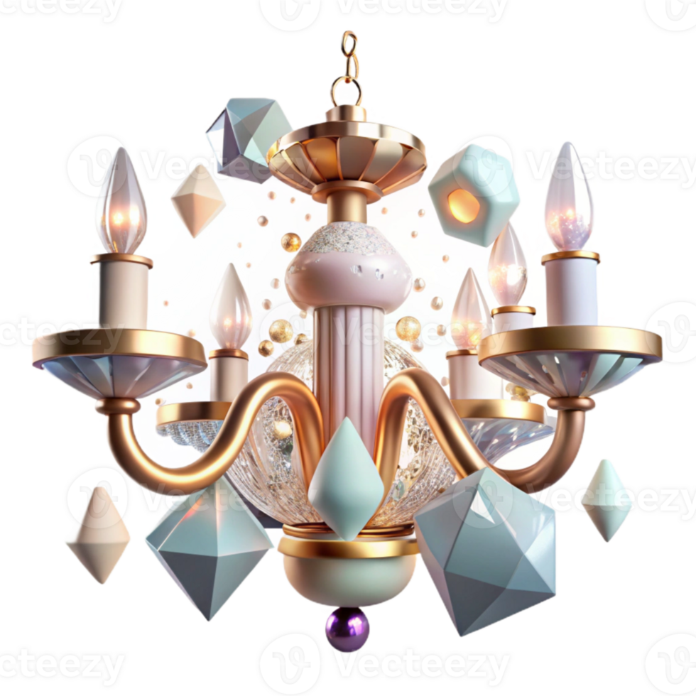 beautiful rustic Crystal Chandelier with Soft Lighting Cutout exclusive png