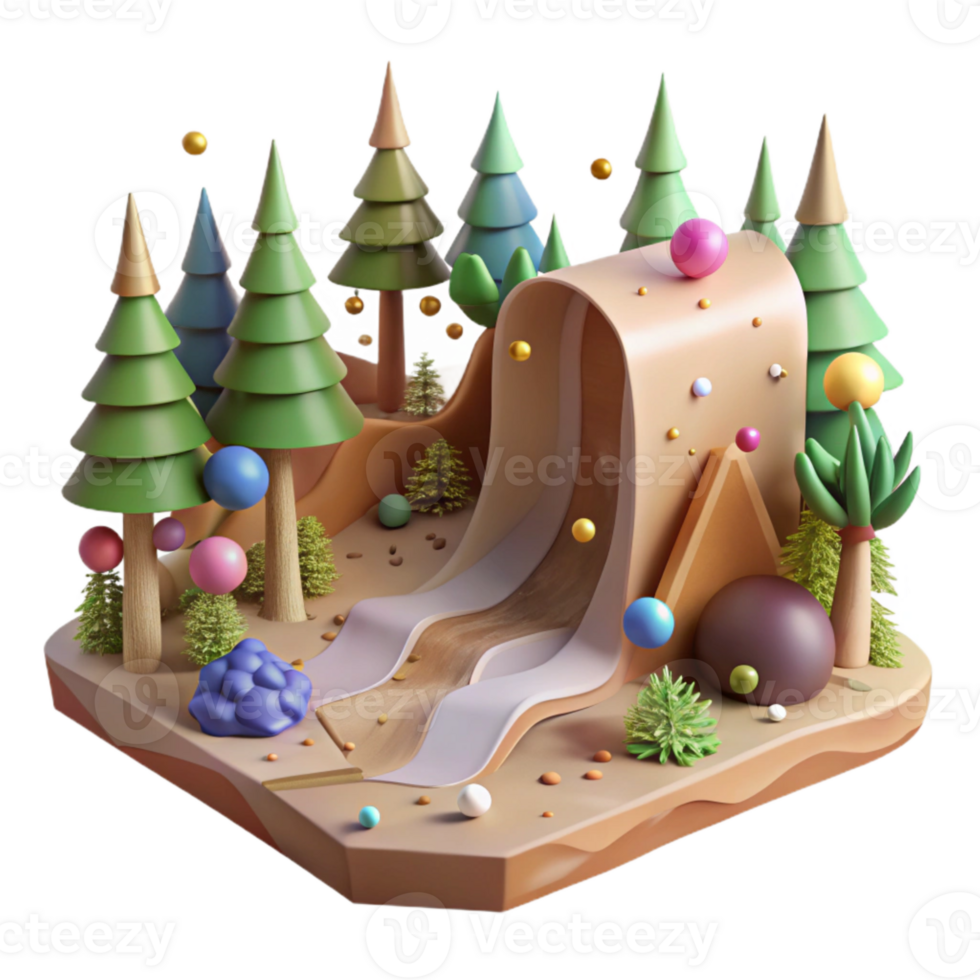 beautiful rustic Forest Clearing Edge Isolated with Transition Zone exclusive png