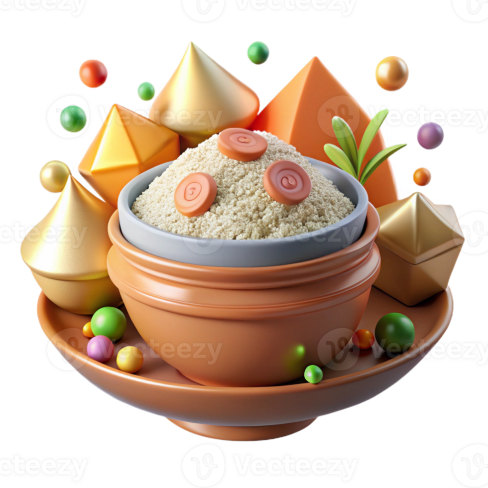 vibrant artistic Biryani Rice Cutout with Meat professional png