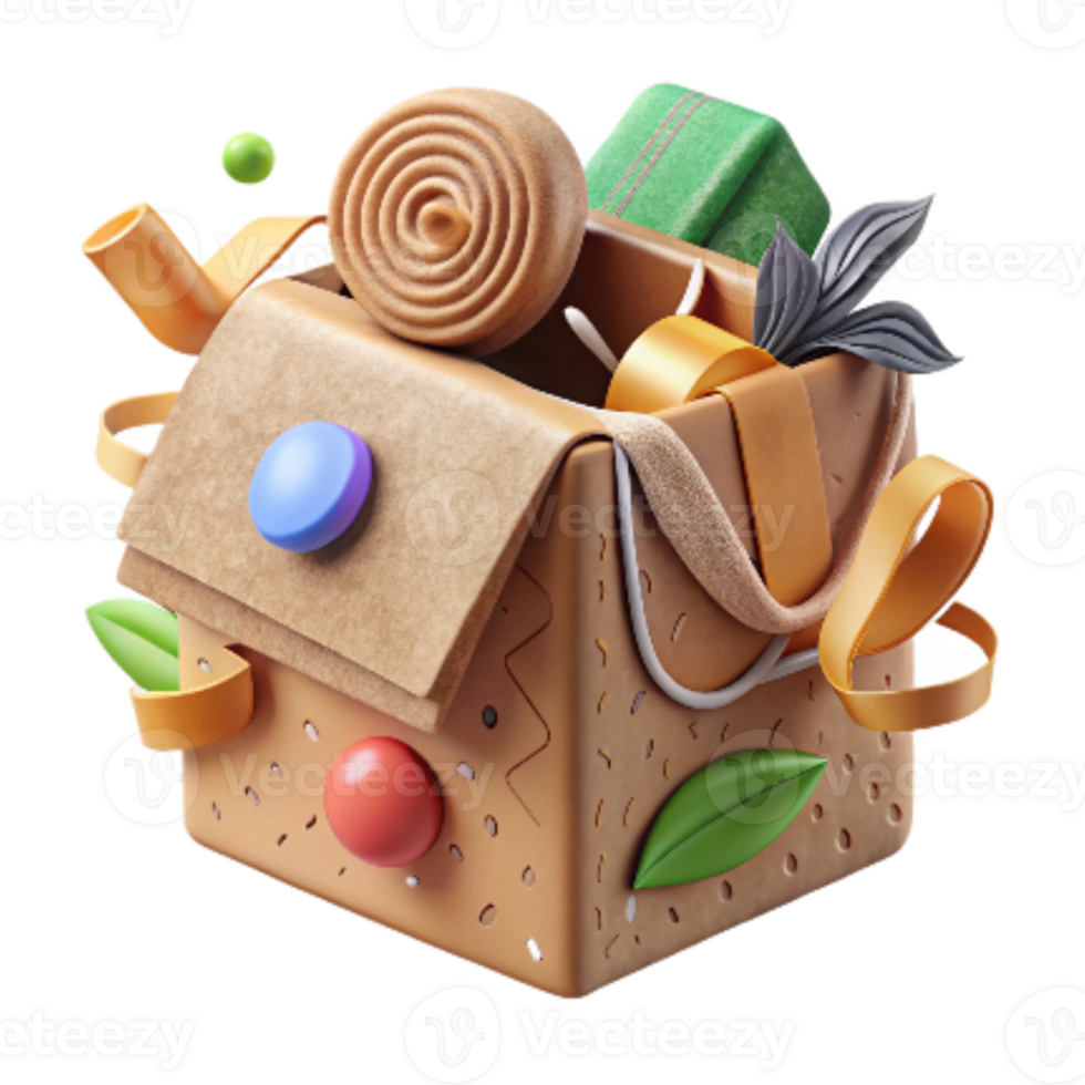 wonderful vintage Eco Friendly Packaging Made From Recycled Cardboard Cutout premium png