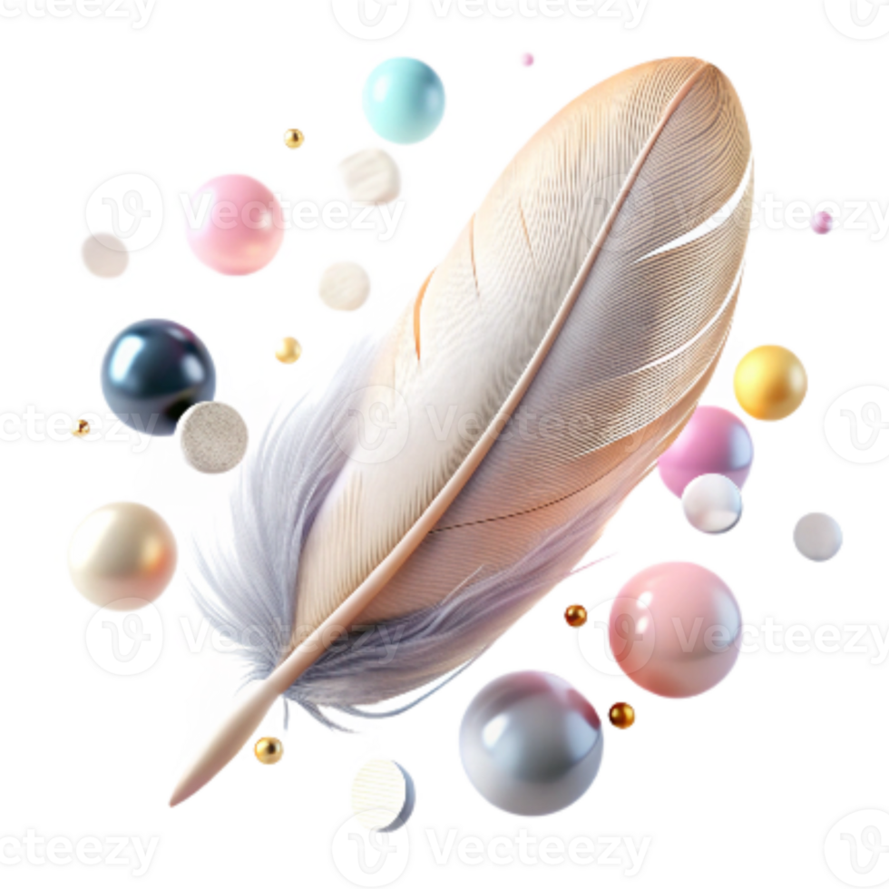 extraordinary rustic Feather Falling From Sky Soft Focus Transparent Background professional png
