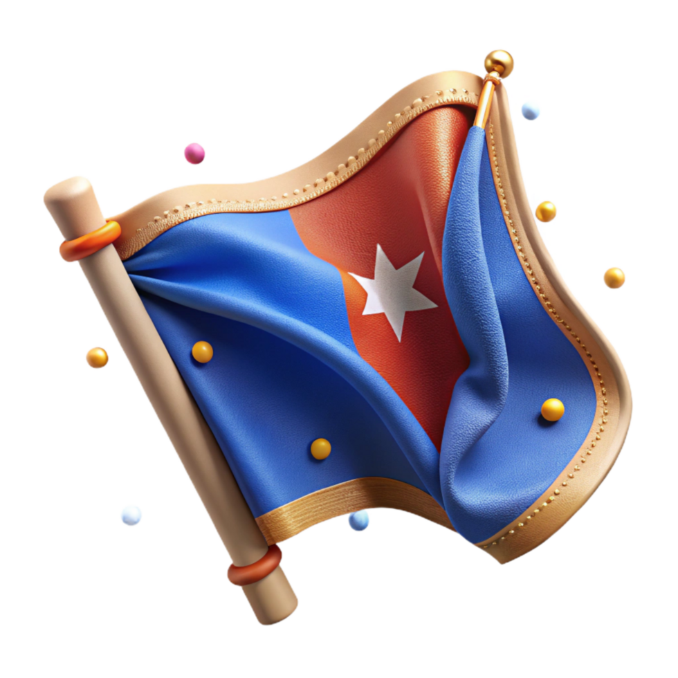 elegant creative Embroidered Flag Detail Isolated with Intricate Stitching exclusive png