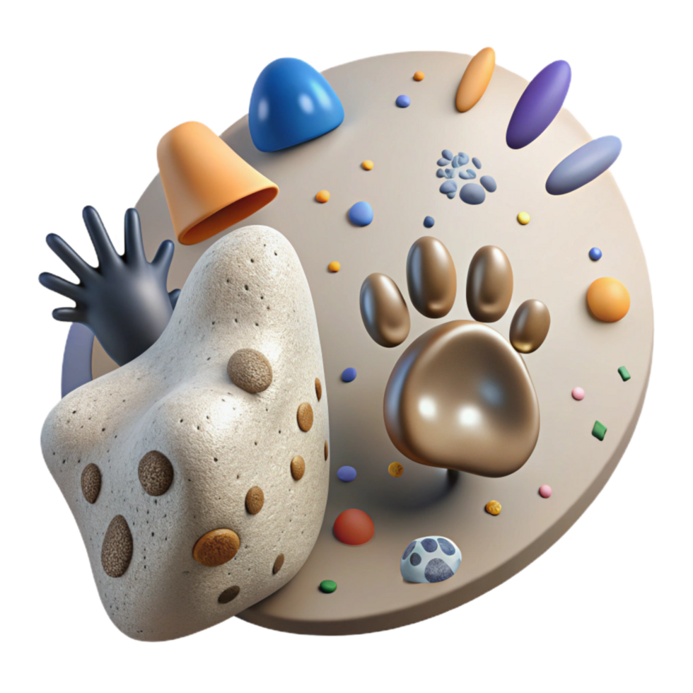 elegant abstract Citizen Scientist Identifying Animal Tracks Transparent Background authentic png