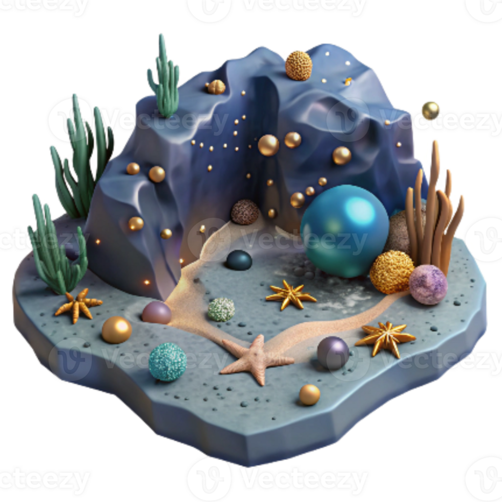 elegant traditional Depleted Ocean Floor Cutout Dark Lighting professional png