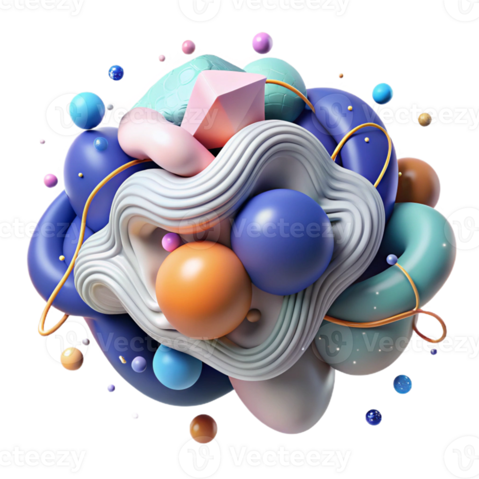 magnificent abstract Abstract Thought Bubbles Intertwined Cutout genuine png