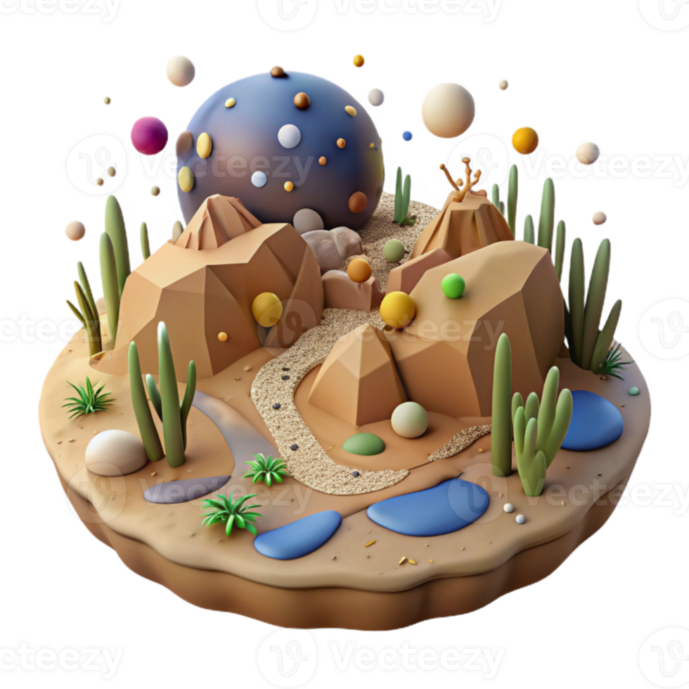 beautiful modern Climate Change Drought Stricken Land Cutout Graphic authentic png