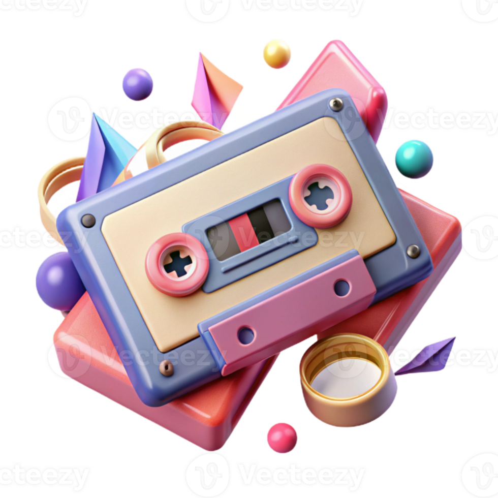 magnificent classic Cassette Player Isolated with Play Button Pressed png