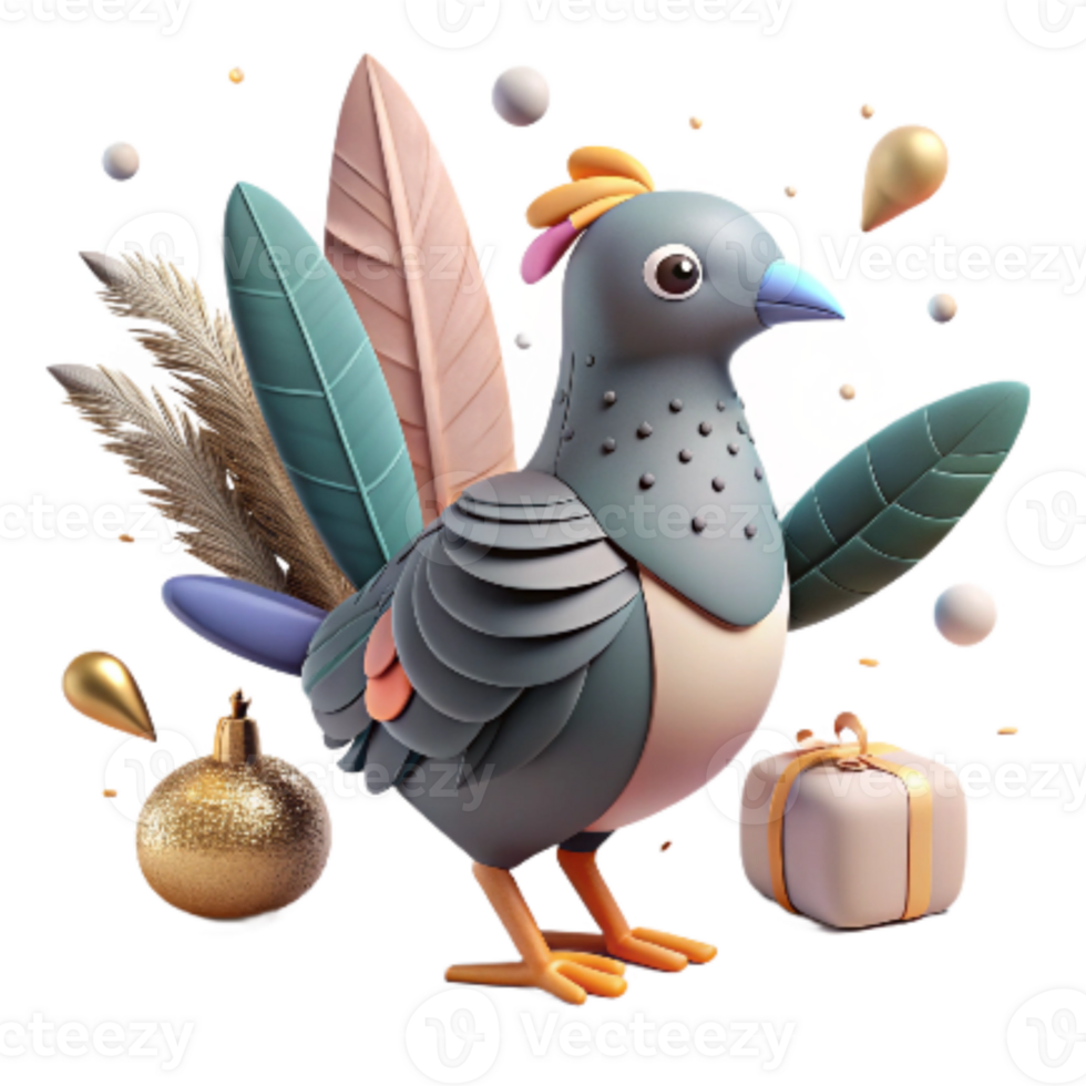 serene rustic 3d Model of Endangered Bird Species Realistic Feathers Cutout exclusive png