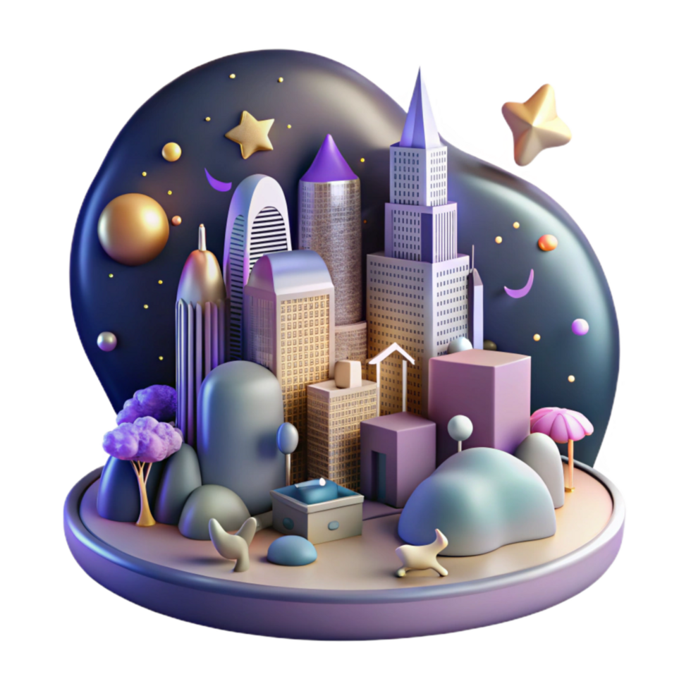 vibrant modern Close Up of City Glow Affecting Nocturnal Animals Transparent Background png