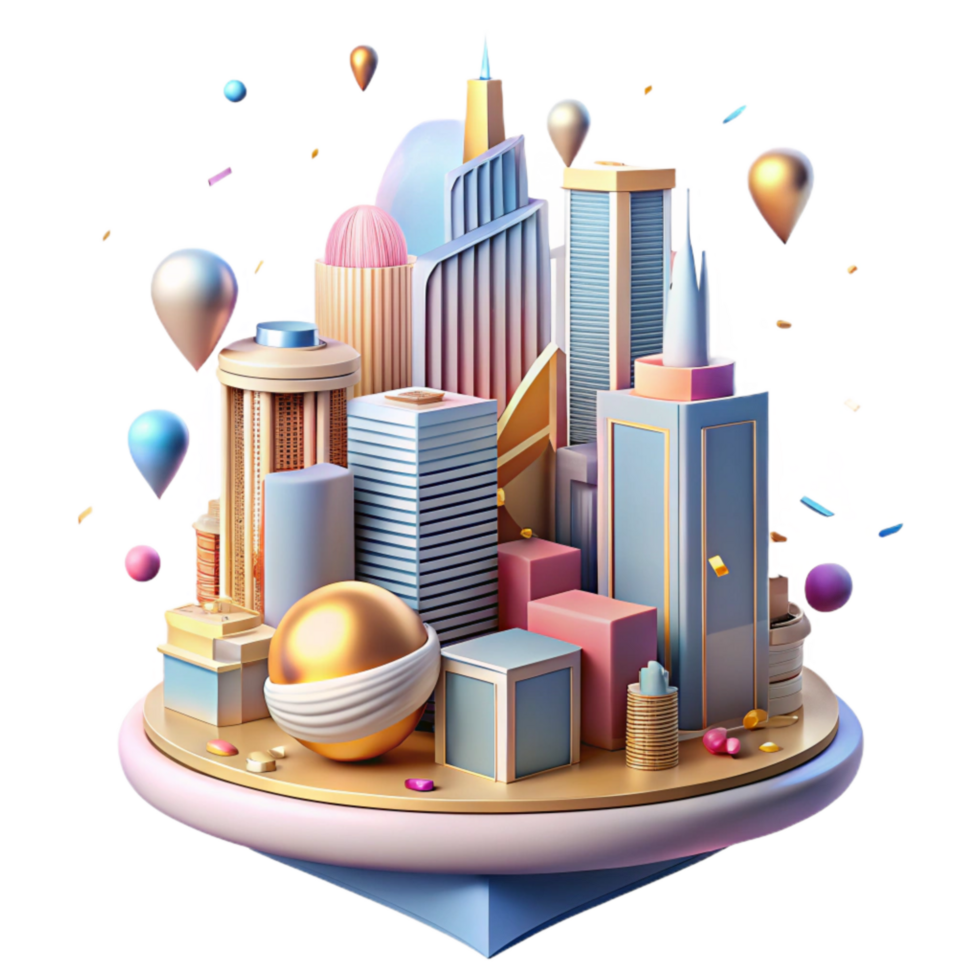 stunning contemporary Cityscape with Modern Architecture Transparent high quality png
