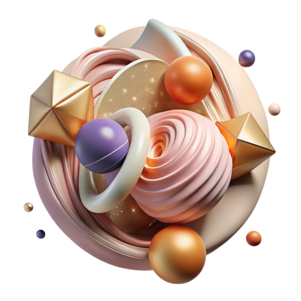serene classic Abstract Shapes Rotating Animation Isolated authentic png