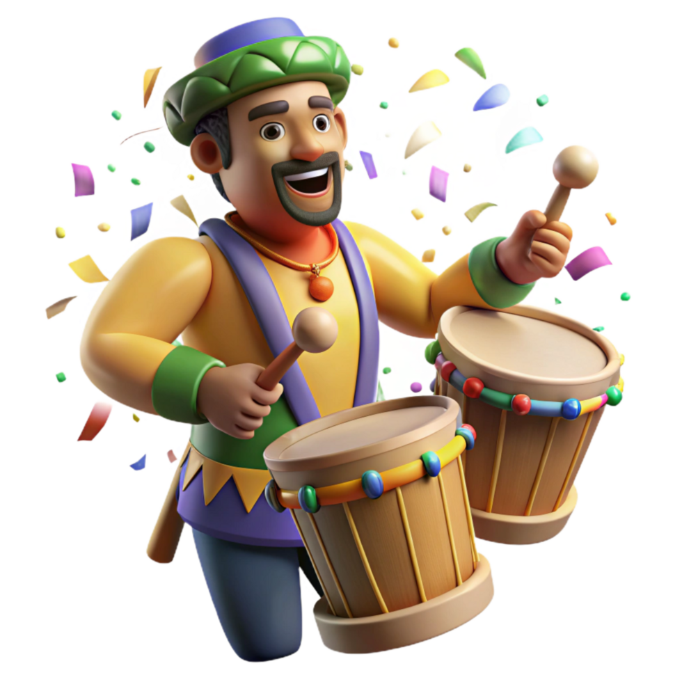 vibrant abstract Brazilian Carnival Drummers Energetic Performance genuine png
