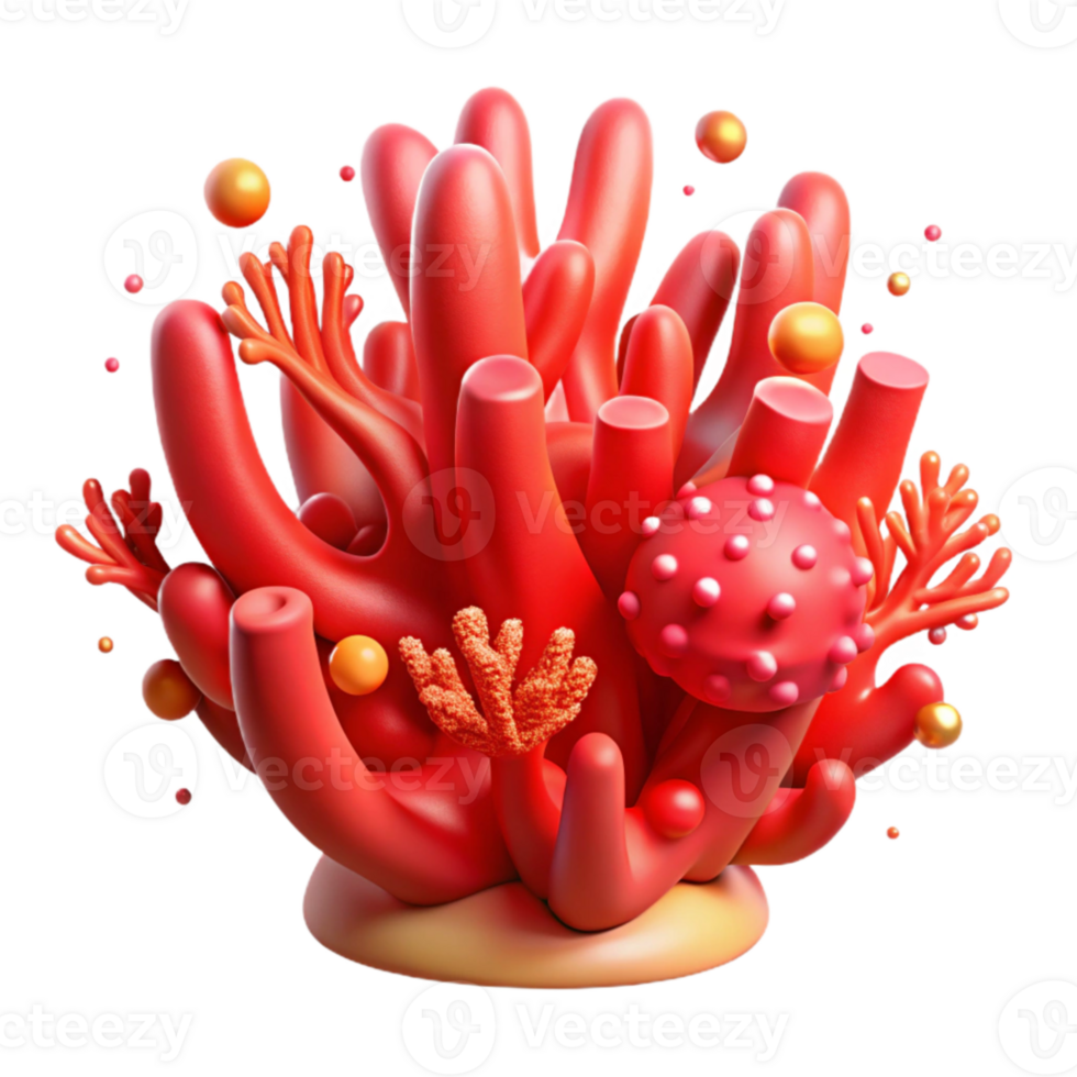 magnificent rustic Coral Reef Isolated Element with Starfish Detail high quality png