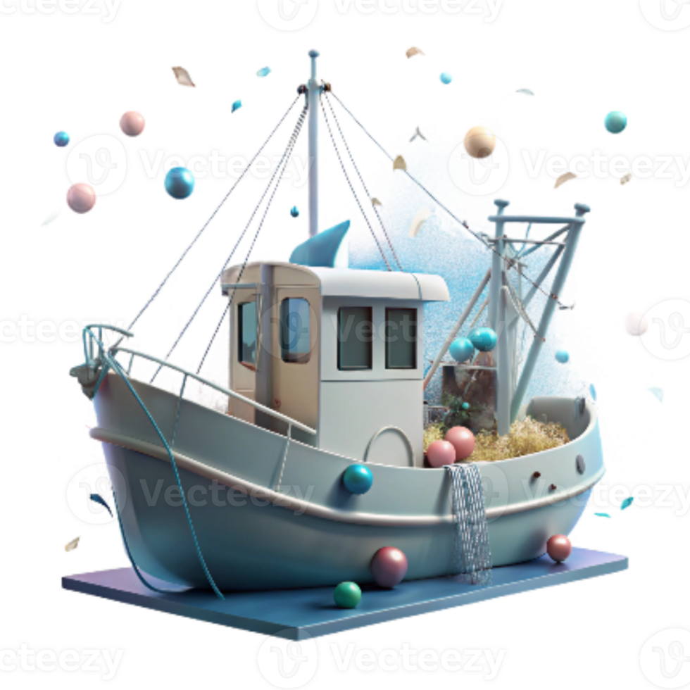wonderful abstract Commercial Fishing Boat Silhouette Isolated genuine png