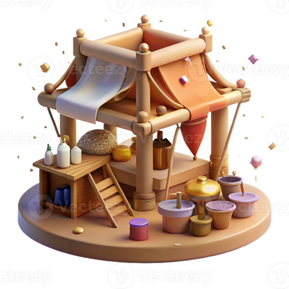 dramatic creative Detailed Illustration of a Trading Post Cutout genuine png