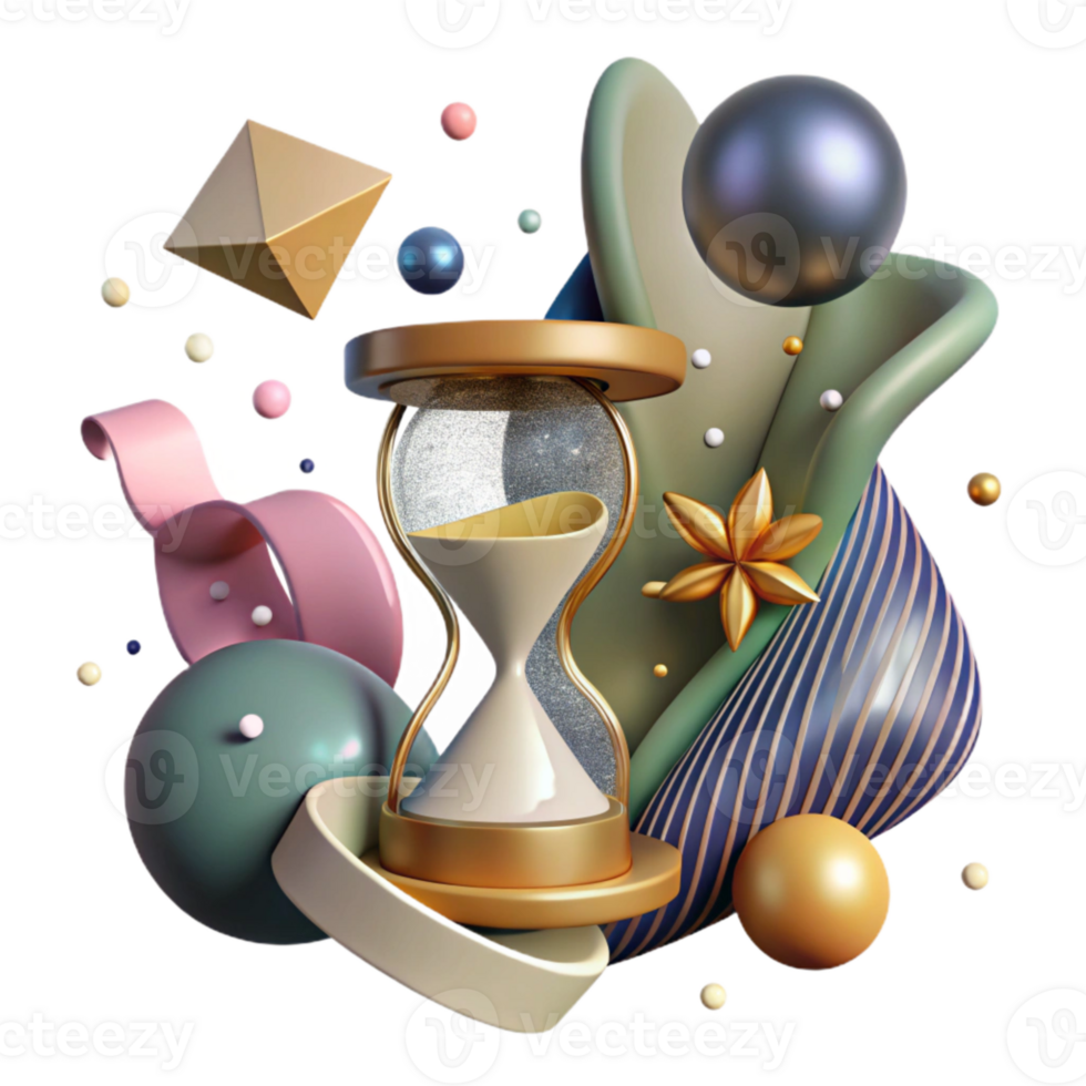 serene creative Abstract Concept of Time and Space Cutout authentic png
