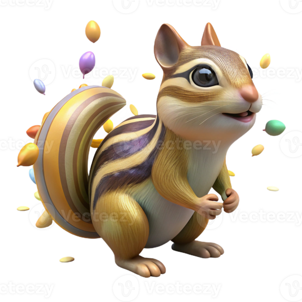 extraordinary abstract Chipmunk Stripes Detail Side View Isolated high resolution png