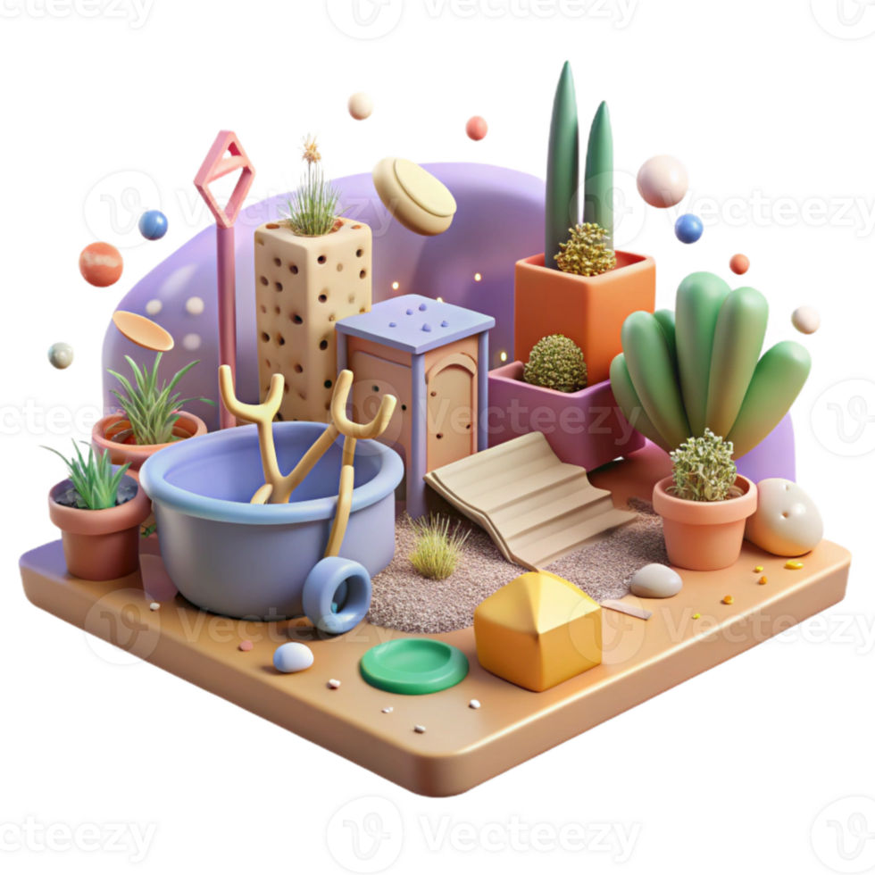 stunning abstract Community Garden with Volunteers Cutout exclusive png