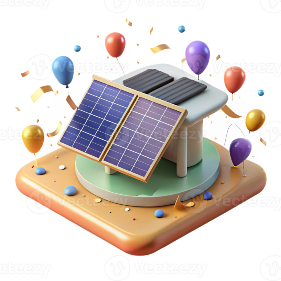 wonderful creative Eco Friendly Home Solar Panels Visible Isolated high quality png