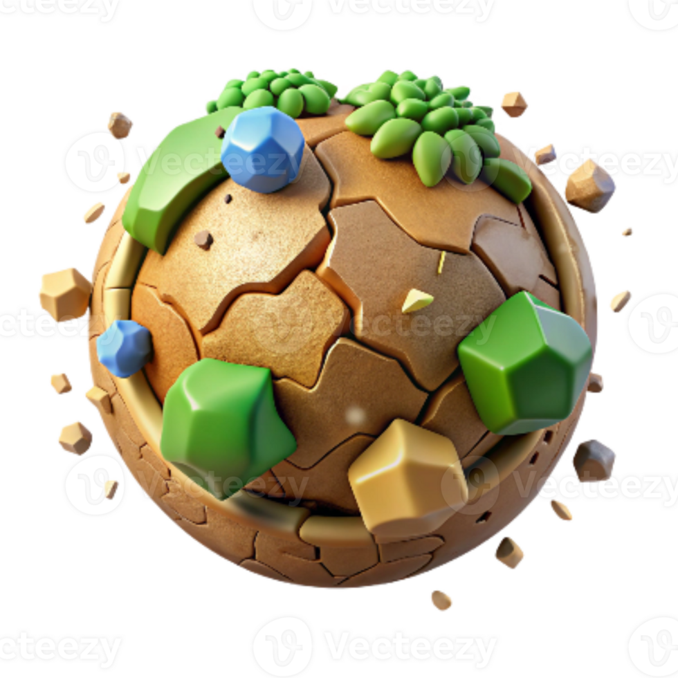 impressive artistic Deforestation Concept Cracked Earth Isolated Top View high resolution png