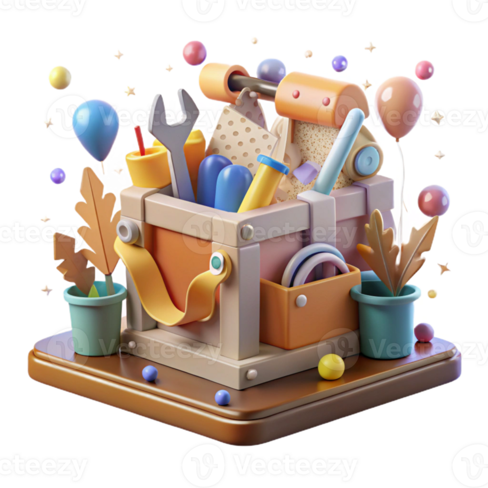 stunning contemporary Community Tool Library with Shared Equipment Isolated premium png