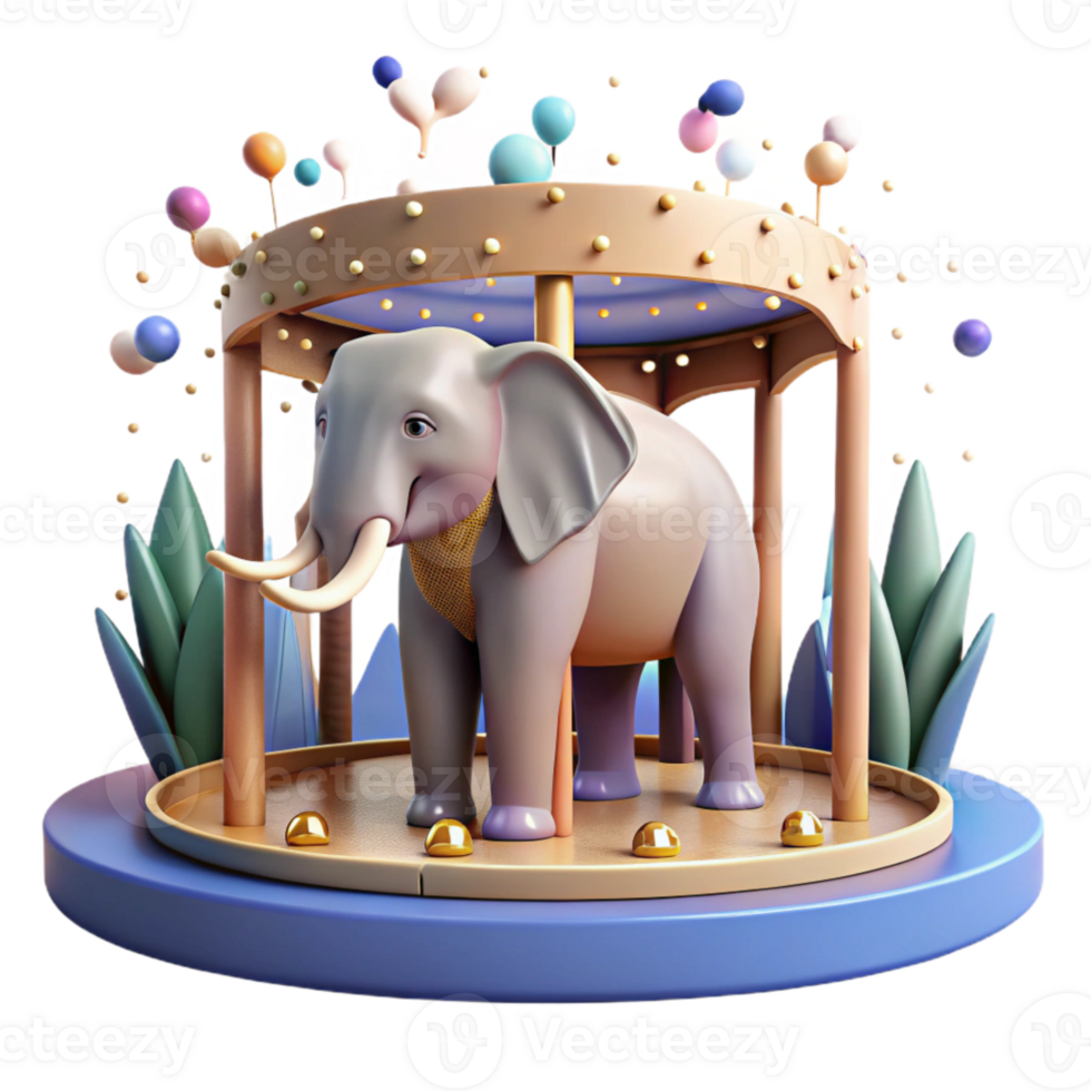 impressive vintage Empty Elephant Enclosure Zoo Cutout professional png