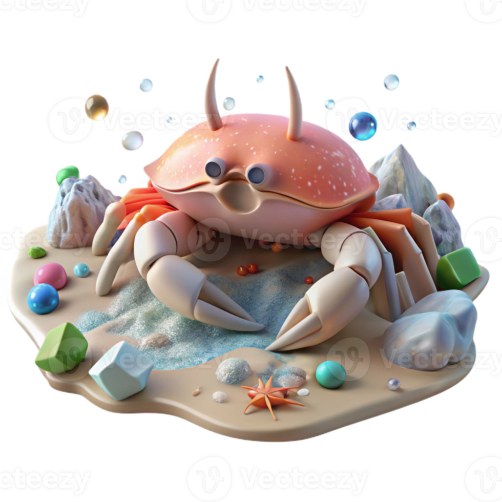 stunning rustic Dead Crab on Polluted Beach Transparent Background Top View exclusive png
