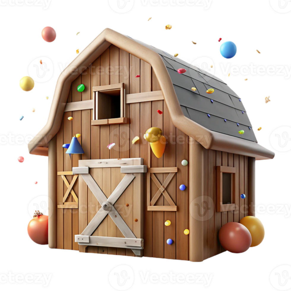 dramatic abstract Barn Cutout with Weathered Wood Texture exclusive png