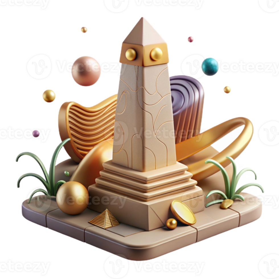 serene rustic Egyptian Obelisk Hieroglyph Inscription Cutout png