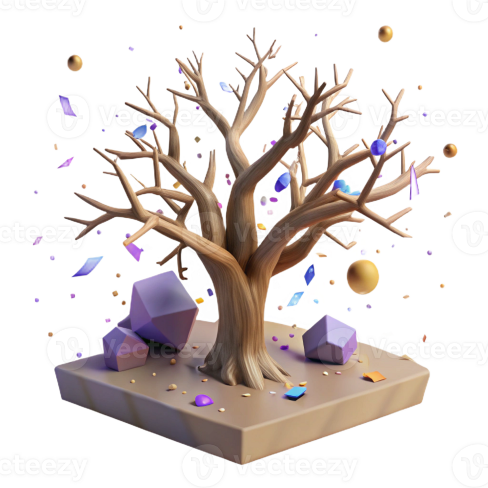 beautiful traditional Dead Tree Silhouette Cutout with Bare Branches authentic png