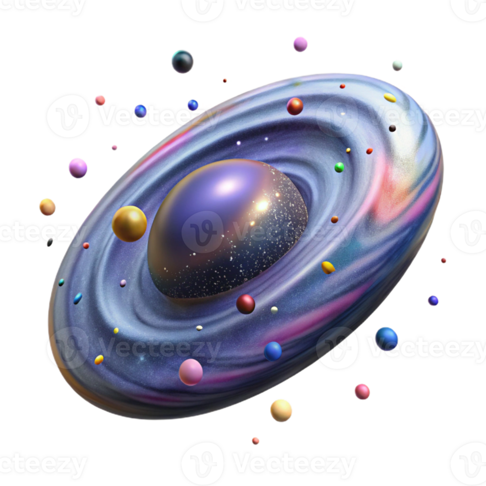 impressive minimalist Distant Galaxy Isolated on Transparent Background exclusive png