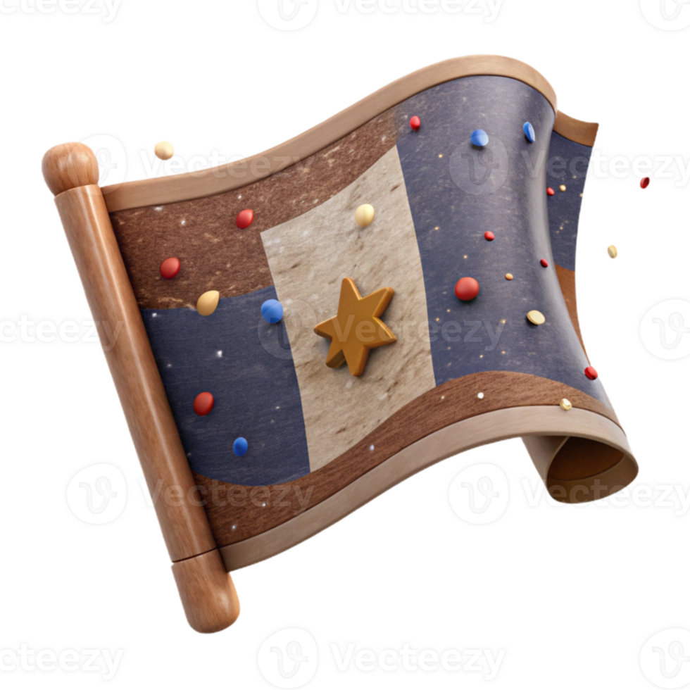 stunning vintage Antique Flag Design Cutout with Weathered Texture high resolution png