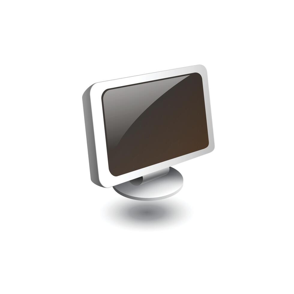 Computer with white Background vector