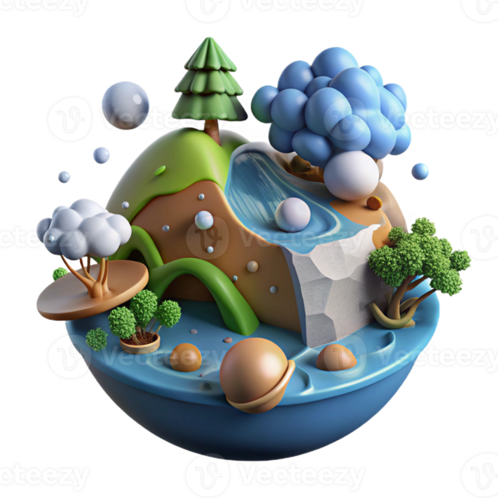 wonderful contemporary Deforestation Impact on Water Cycle Cutout Element detailed png
