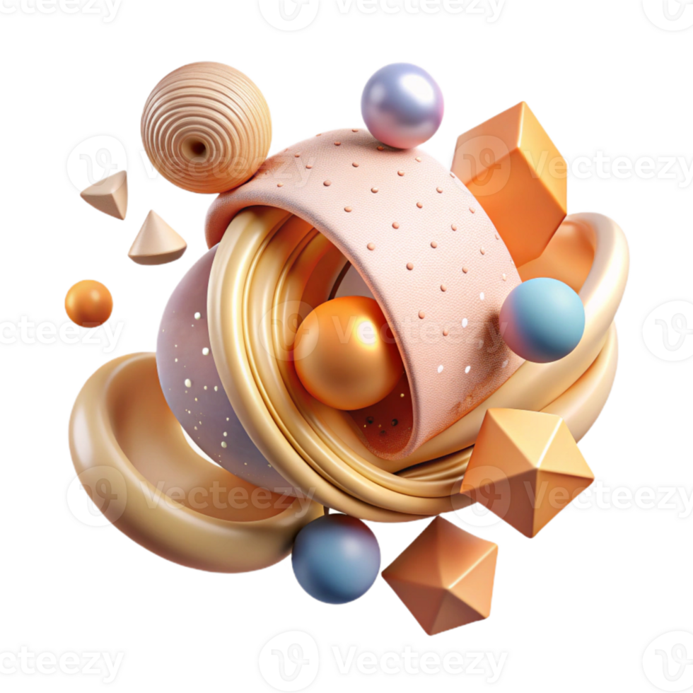 dramatic rustic Abstract Shapes Rotating Animation Isolated high quality png