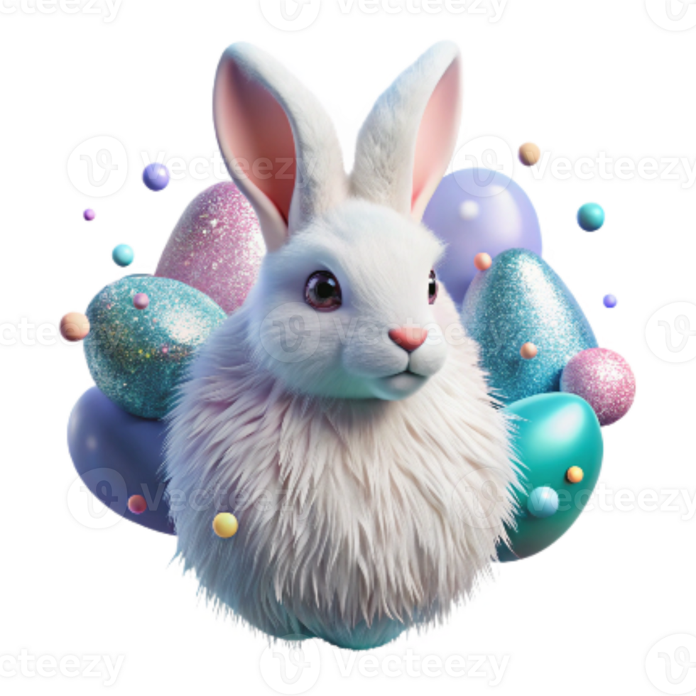 wonderful vintage Arctic Hare Cutout with White Fur professional png