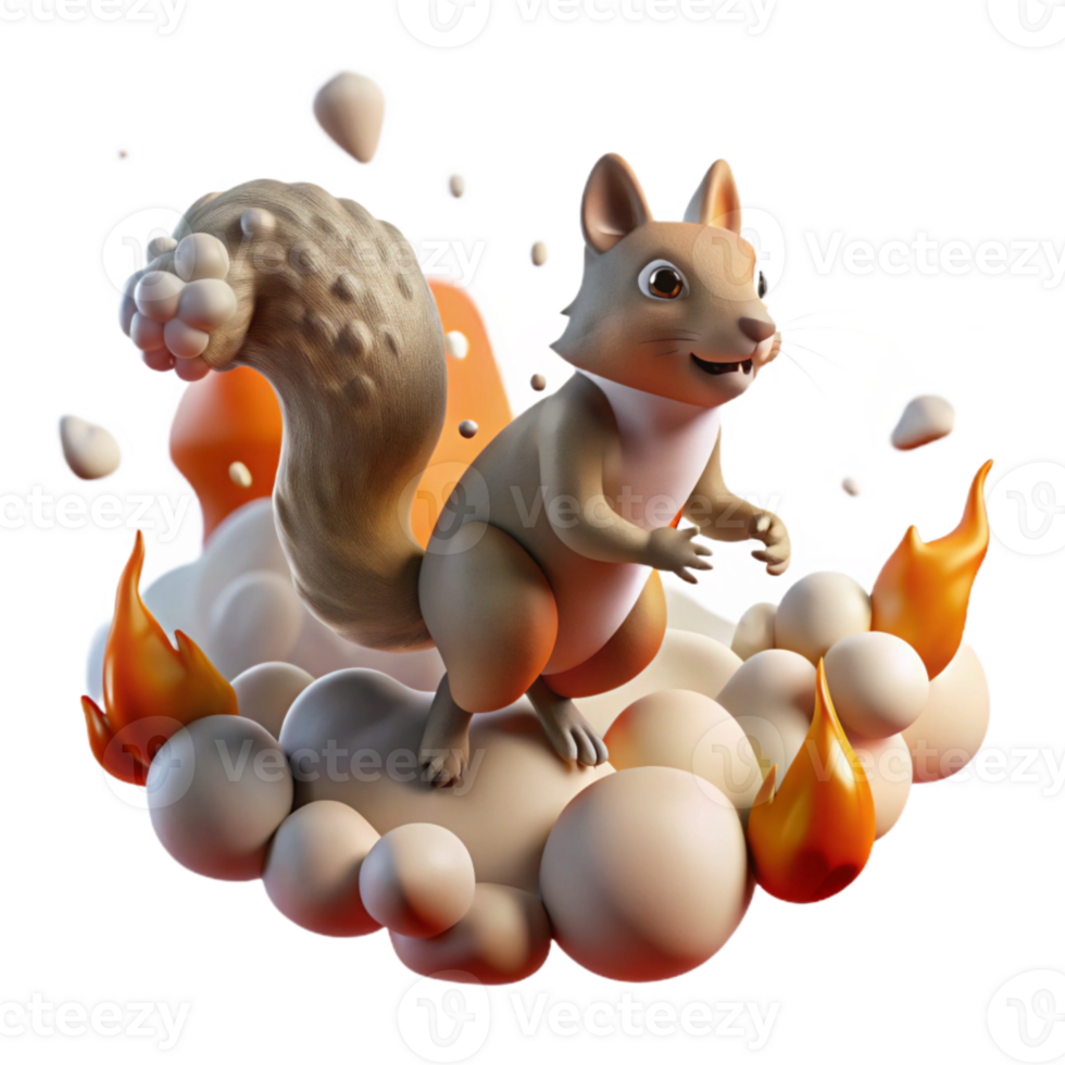 impressive contemporary Fleeing Squirrel Wildfire Smoke Cutout original png