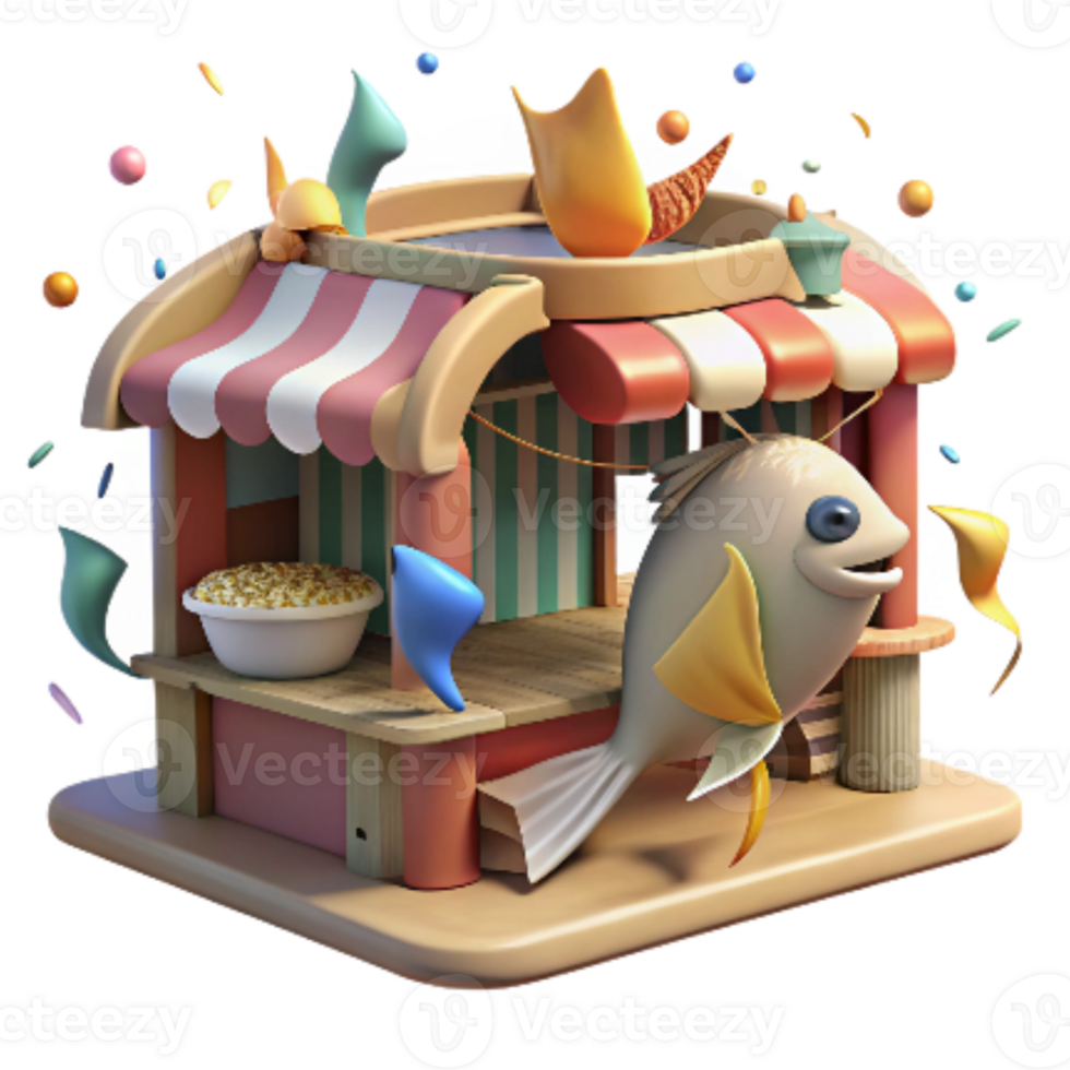 elegant classic Fish Market with No Fish Cutout high quality png