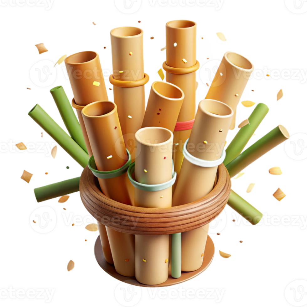 stunning rustic Bamboo Straws Bundle Isolated Cutout high resolution png