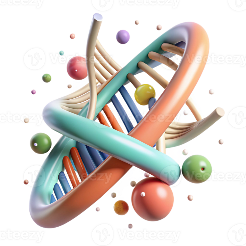 wonderful artistic Double Helix Dna Model Rotating View Cutout high resolution png