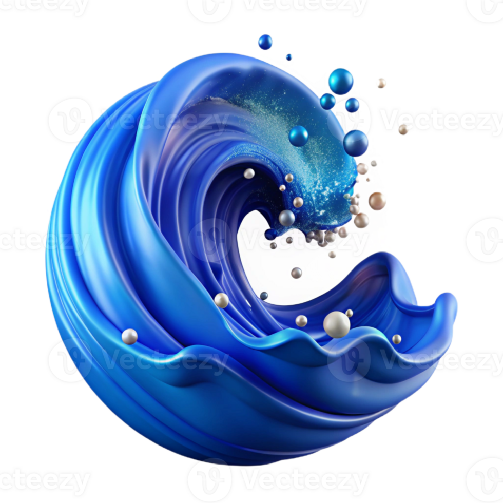 extraordinary contemporary Blue Ocean Wave Crashing Isolated Element genuine png