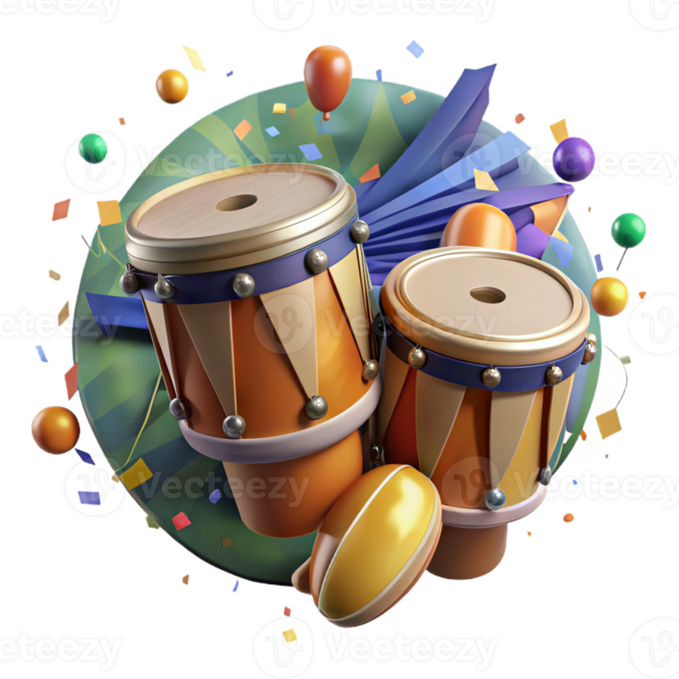 elegant abstract Brazilian Samba Drums Cutout Rhythmic Beat high quality png