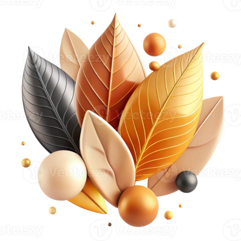 dramatic creative Arctic Willow Leaves Cutout Autumn Colors professional png