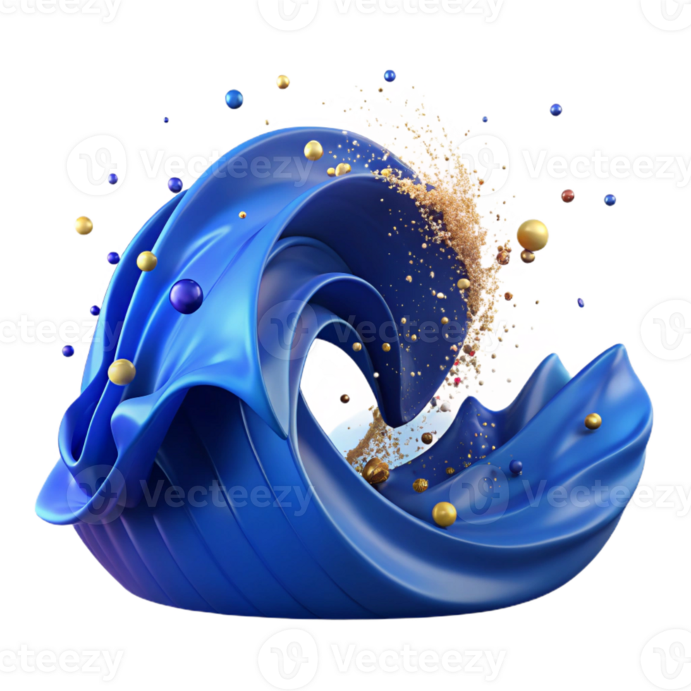 extraordinary modern Deep Blue Ocean Wave Crashing Isolated high resolution png