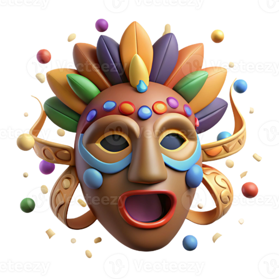 extraordinary abstract Cultural Icon Traditional Mask Isolated Cutout authentic png