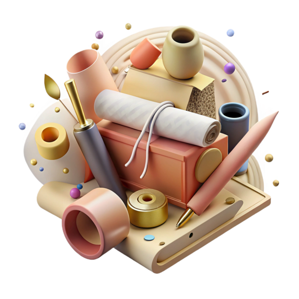 wonderful vintage Early Printing Tools Collection Transparent Background premium png